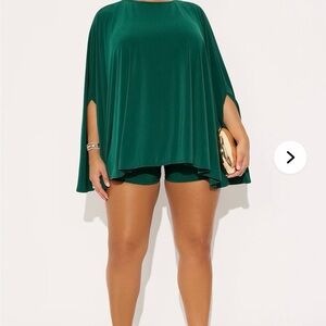 Fashion Nova Green High Waist Shorts